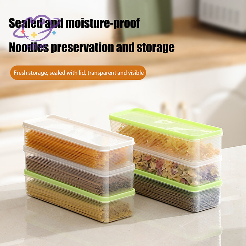 [mayhome] สปาเก็ตตี้ก๋วยเตี๋ยวคอนเทนเนอร์ครัวธัญพืชกล่องเก็บปิดผนึก Jar Grain Spaghetti ในครัวเรือน Moisture-proof Keep Fresh Box {TH}