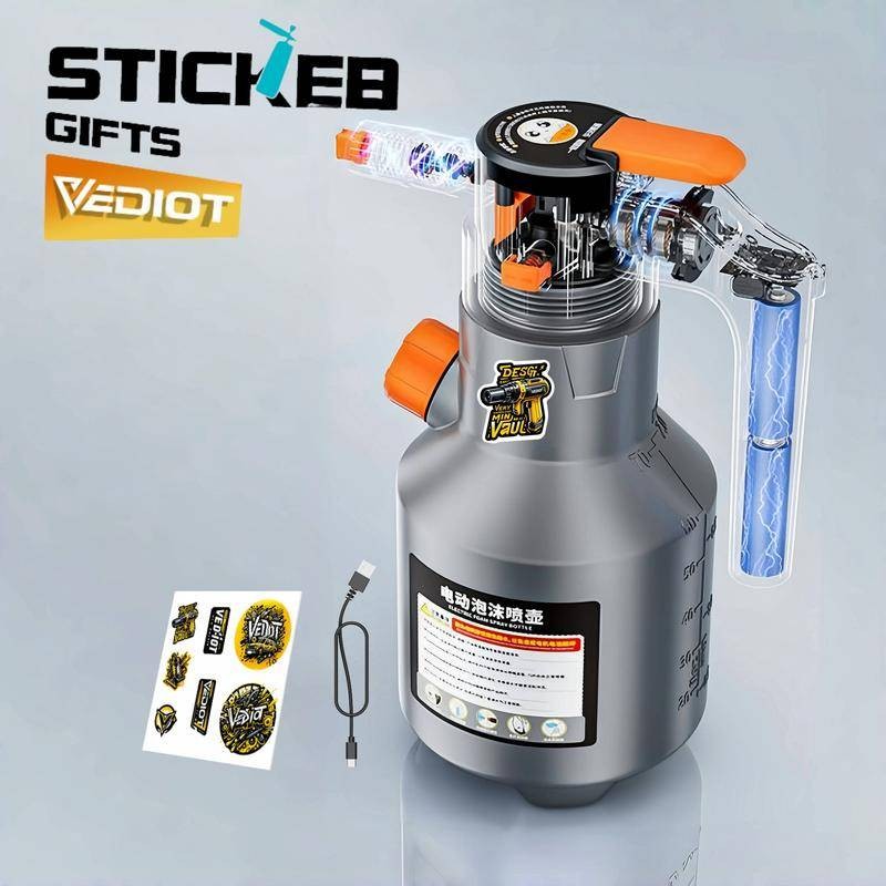 Vediot 2L โฟมล้างรถ Sprayer ชาร์จไฟฟ้าโฟมสเปรย์รถแชมพู Cannon สําหรับรถยนต์สวนบ้านทําความสะอาด