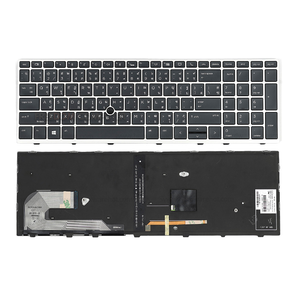 คีย์บอร์ด HP Elitebook 850 G5 755 G5 ไทย อังกฤษ KEYBOARD