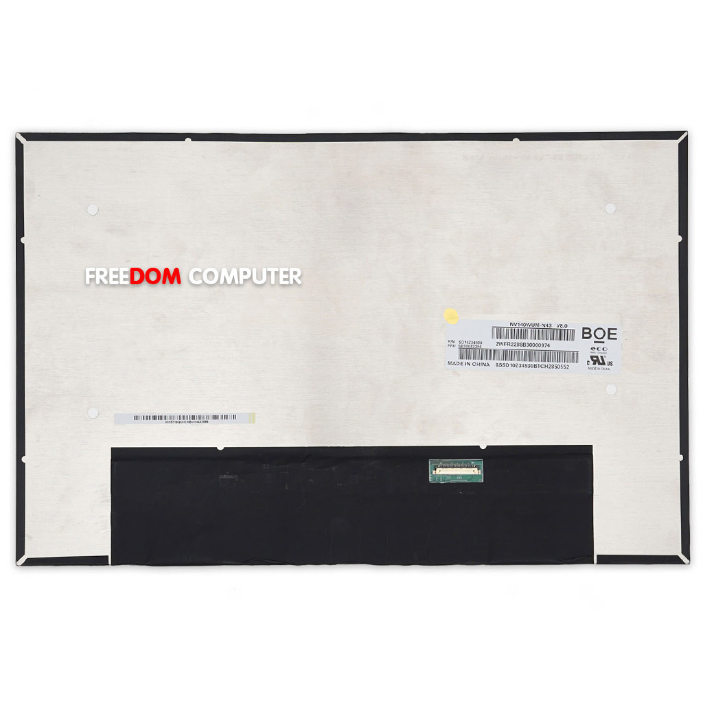 หน้าจอโน๊ตบุ๊ค 14.0 จอโน๊ตบุ๊ค 14.0 นิ้ว Lenovo T14 GEN 3 Thinkpad X1 Carbon Gen 9 NV140WUM-N43 V8.0