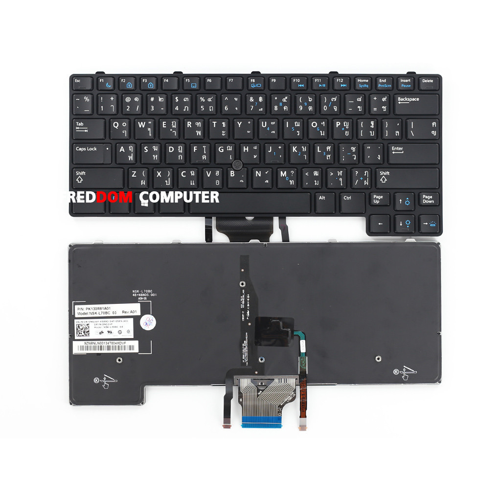 คีย์บอร์ด Dell Latitude E6430U E6330 6530U 6430u ไทย อังกฤษ KEYBOARD