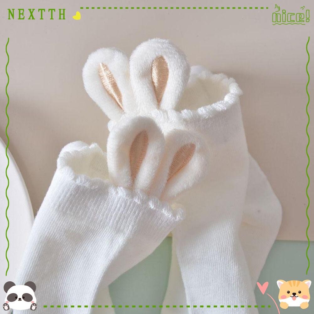 Nextth Kawaii Lolita ถุงเท้า,ผ้าฝ้ายญี่ปุ่นกระต่ายหูถุงเท้า,สไตล์เกาหลีน่ารักนักเรียน Soxs หูสัตว์ถุงเท้า
