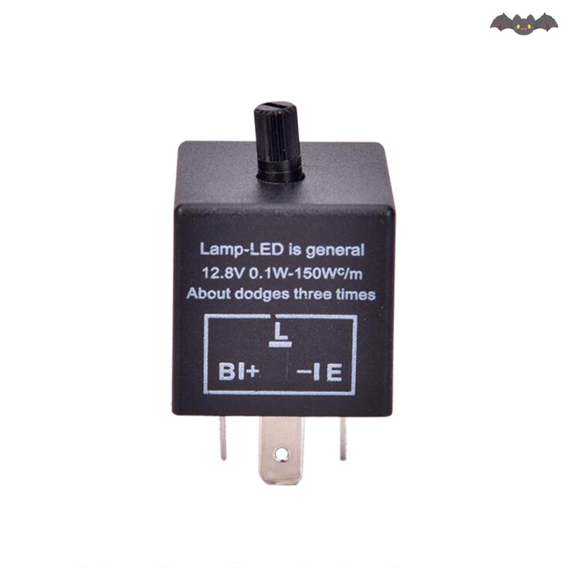 [PE] 12v 3-Pin LED รถแบบปรับได้ Flash Relay สําหรับไฟเลี้ยว CF13 TH