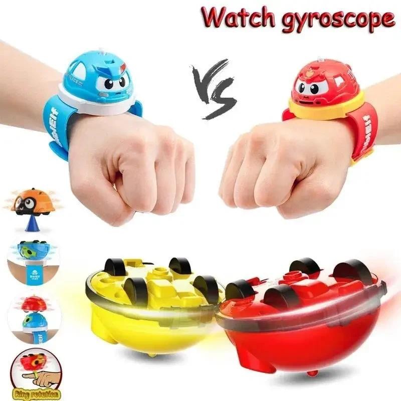 นาฬิกาหมุน Q รถการ์ตูน Fidget Gyroscope ของเล่นหมุนเฉื่อยและฟังก์ชั่นการต่อสู้เด็กของขวัญของเล่นเด็ก
