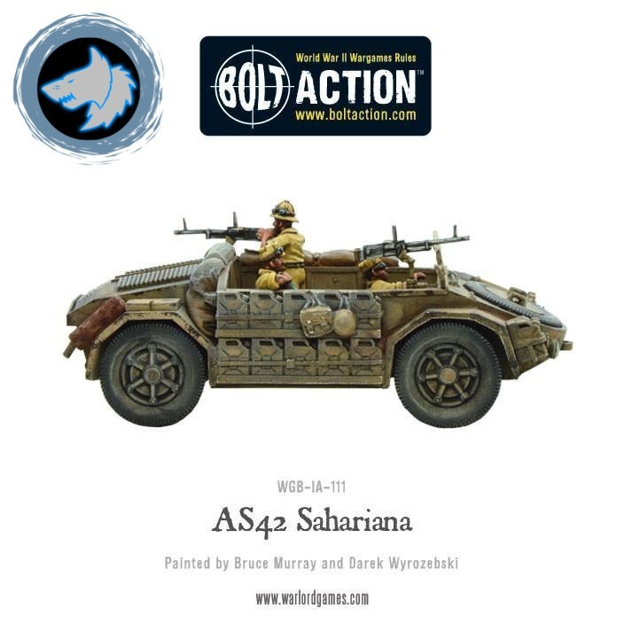 [พร้อมส่ง] WARLORD GAMES: BOLT ACTION: AS42 Sahariana โมเดลรถจำลอง
