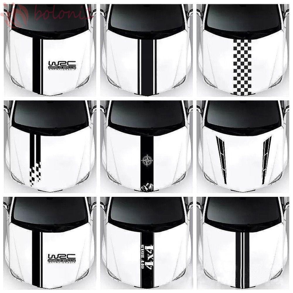 [ปลาค็อด] ฝากระโปรงรถสติกเกอร์ตกแต่งอุปกรณ์ตกแต่งรถยนต์แข่งกีฬารูปลอกสติกเกอร์ไวนิลฟิล์มไวนิลอัตโนมัติฝากระโปรงรถห่อฝากระโปรงรถฟิล์มปู