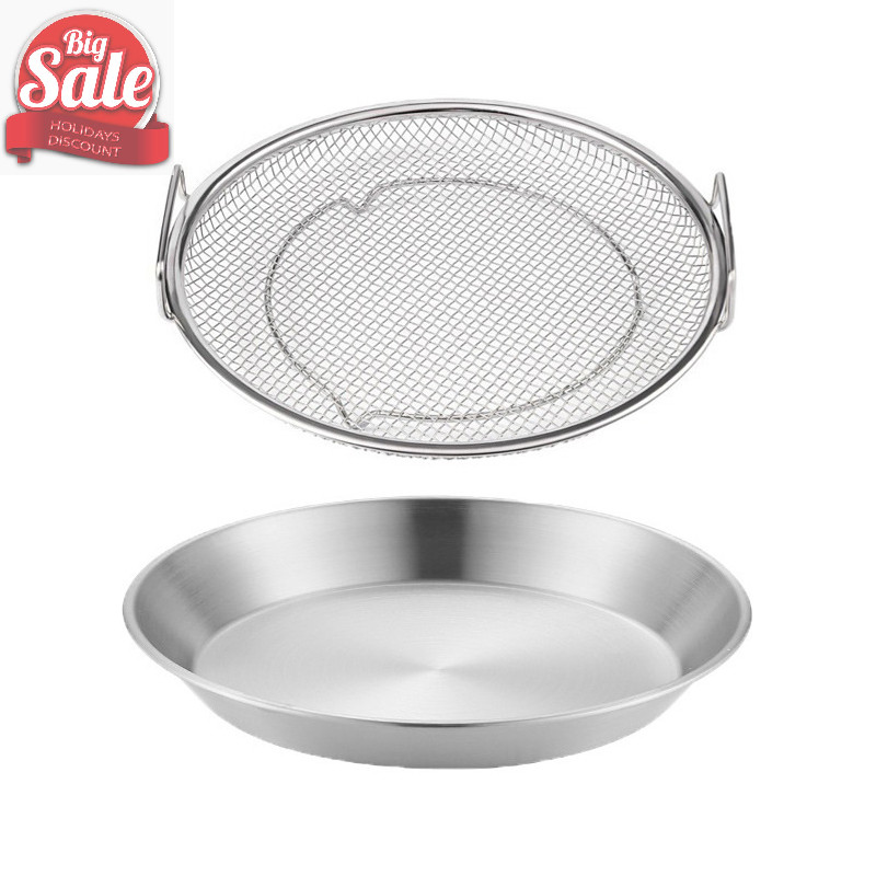 Af ห้องครัวกรองน้ํามันกระทะสแตนเลสกรองน้ํามันกระทะ Fine ตาข่ายตะกร้ากรองสําหรับทอด BBQ อาหาร French Fries A