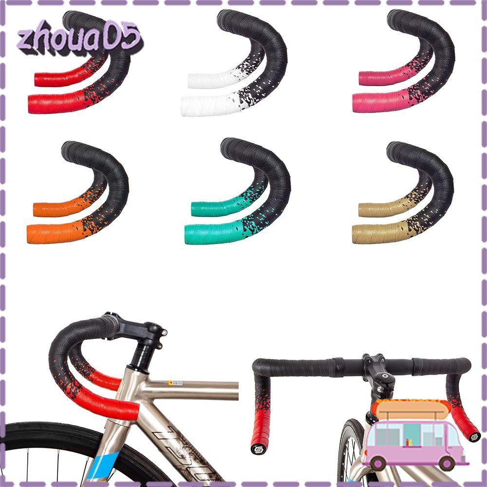 Zhoua 1 คู่เทปแฮนด์จักรยาน PU EVA อุปกรณ์เสริมจักรยาน Racing Anti-Vibration เข็มขัดแฮนด์