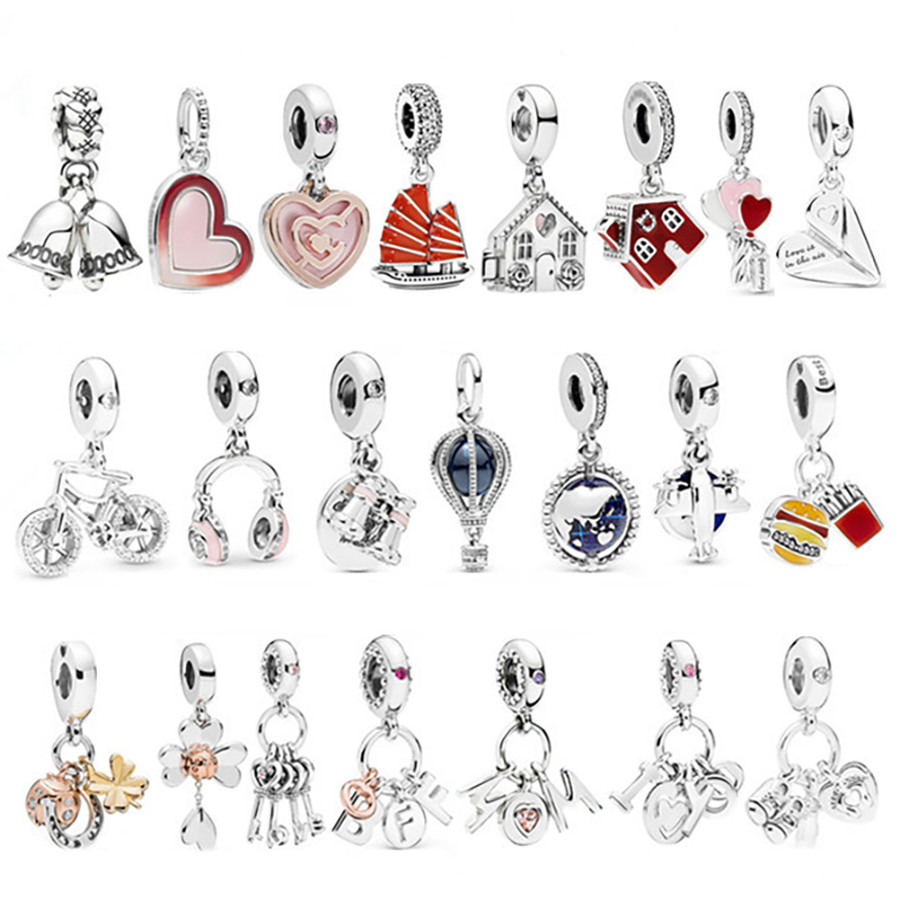 Dinglly Word ตัวอักษร Charm Key และ Ladybug จี้ลูกปัด Fit สร้อยข้อมืออุปกรณ์เสริม