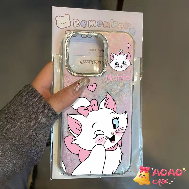 การ์ตูนหวานน่ารักแมวตลกมารี เคสiPhone 7Plus 16 11 13 15 14 12 Pro Max XR 16 7 8 Plus 16 14 11 12 Pro XS MAX X SE 14 Plus