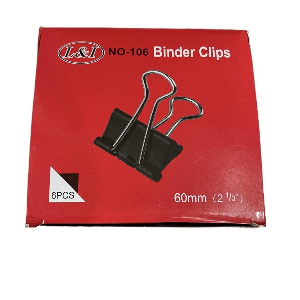 คลิปหนีบกระดาษเบอร์106ขายยกกล่อง65บาทมี6ตัว