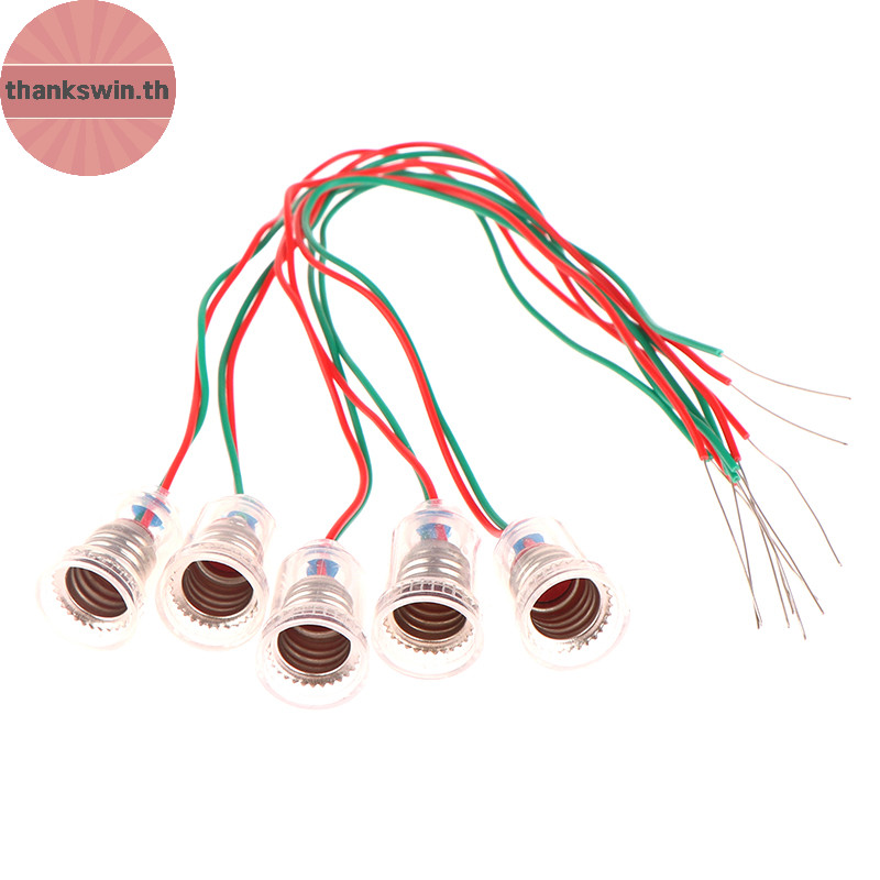 Thankswin 5 ชิ้น Universal E10 โคมไฟผู้ถือสายไฟขนาดเล็ก Lampholder E10 ฐานการทดลองการสอนฐาน E10 Lampholder อะแดปเตอร์ th