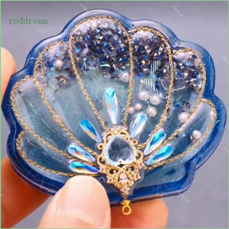 Redd Diy คริสตัลอีพ็อกซี่ Mould เปลือกหอย Quicksand Mould จี้ซิลิโคนเครื่องประดับแม่พิมพ์