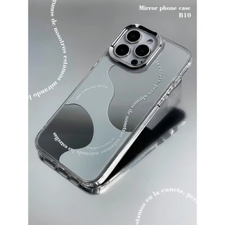 กระจกแต่งหน้านุ่มโปร่งใสกรณี Anti-Fall เคสโทรศัพท์สําหรับ iPhone 16 Promax 15 Promax 12 13 Mini 14plus 11 Pro Max X XS XR XS Max 7 8 plus Se2020