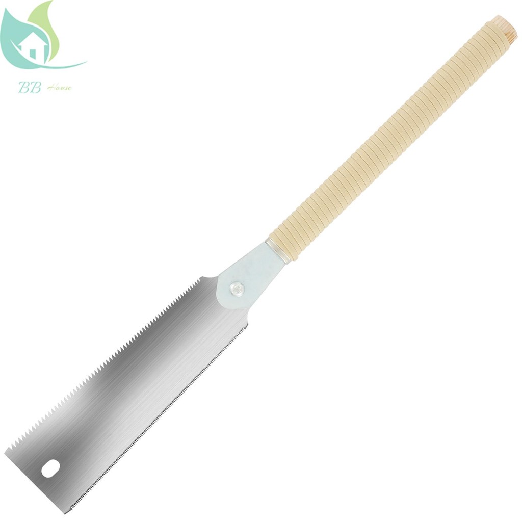 เลื่อยมือญี่ปุ่น 9.3 นิ้ว SK5 เหล็กคาร์บอนสูง Double Edged Hand Saw Incisive Hand Pull Saw 10/17 TPI