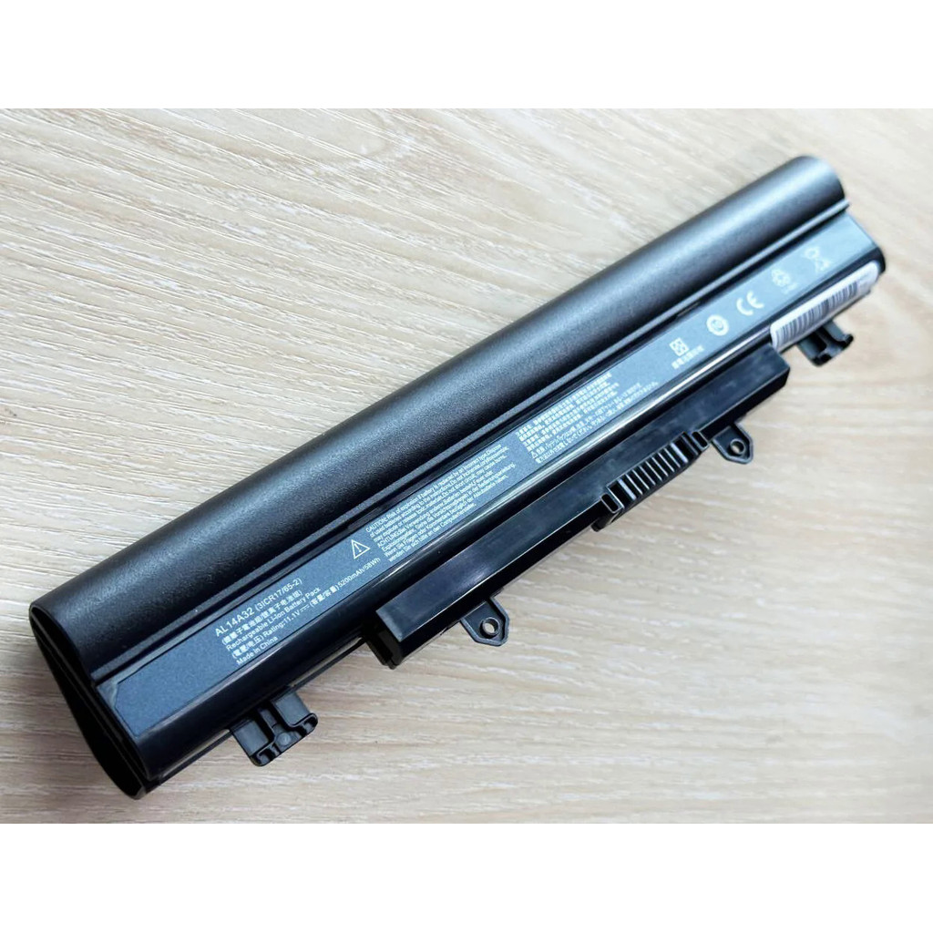 AL14A32 แบตเตอรี่แล็ปท็อป For Acer E14 E15 E5-411 E5-421 E5-471 E5-511 E5-551 E5-572 E1-571 E1-571G 
