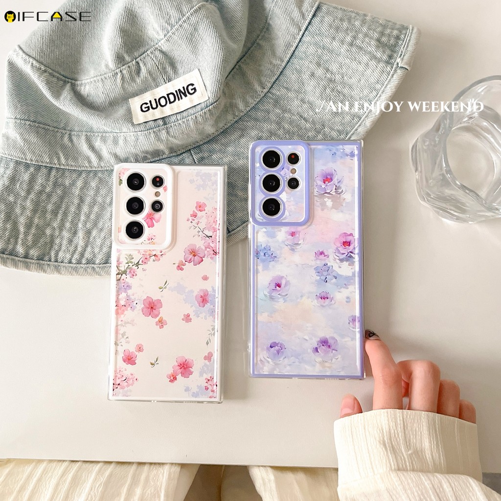 สําหรับvivo V40 V30 Pro SE V30e X100 X100s Pro 5Gเคสโทรศัพท์สีชมพูสีม่วงภาพวาดสีน้ํามันทาสีดอกไม้ดอกไม้ดอกไม้ที่มีสีสันMatte Frostedซิลิโคนอ่อนนุ่มปลอกกรณีปกหลัง
