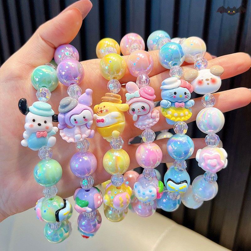 [PE] 1pc Handmade DIY ตกแต่งน่ารักโซ่การ์ตูน Sanrio ลูกปัด Charm เคสโทรศัพท์โซ่พวงกุญแจรถกระเป๋าจี้อุปกรณ์เสริม TH