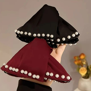 ผู้หญิงสาวมุกฝรั่งเศส Bling หางม้าคลิปผม Hairpin Headwear อุปกรณ์เสริม