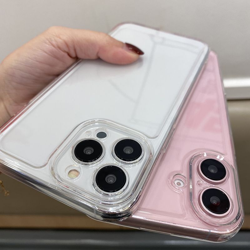 Minimalist Premium เคส IPhone โปร่งใสสําหรับ IPhone 16 Plus 14/13promax 12/11 รวมทุกอย่างโปร่งใสทนต่อการตก IPhone15 Soft Case ทาสี