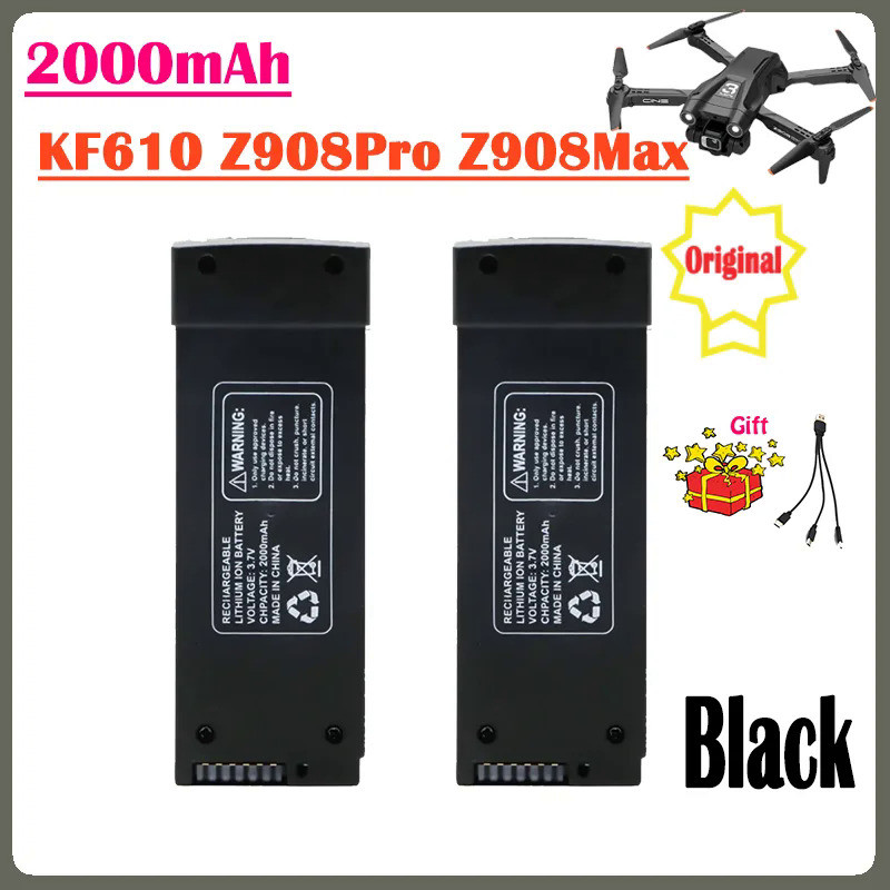 1/2/5/10PCS Original Z908 Drone Battery Black 3.7V 2000mAh For Z908 Pro Drone Battery Z908Max Lipo B