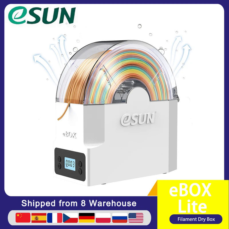 eSUN eBOX Lite 3D Printer Filament Dry Box 3D Filament Dryer Storage Box Dehydrator Spool Holder Kee