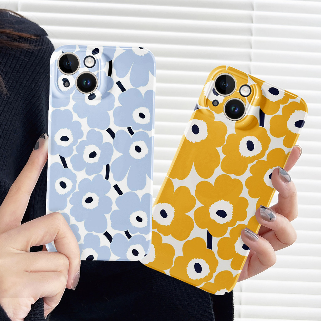 ดอกไม้สด marimekko กรณีoppo A17 A57 A77 4G A96 A16 A16S A74 A55 A54 4G 5G A33 2020 A52 A72 A92 A15S A15S A31 A12E A3S A9 กรณีป้องกันTPUนุ่ม