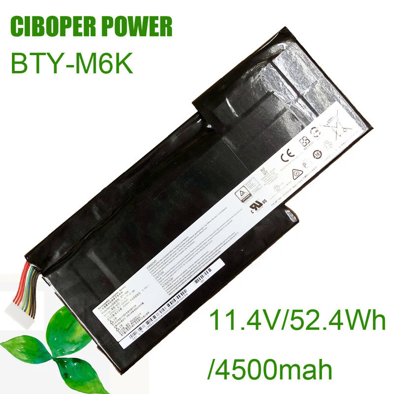 CP Original Battery BTY-M6K 11.4V 52.4Wh/4600mah For MS-17B4 GF63 Thin 8RD 8RD-031TH 8RC GF75 Thin 3