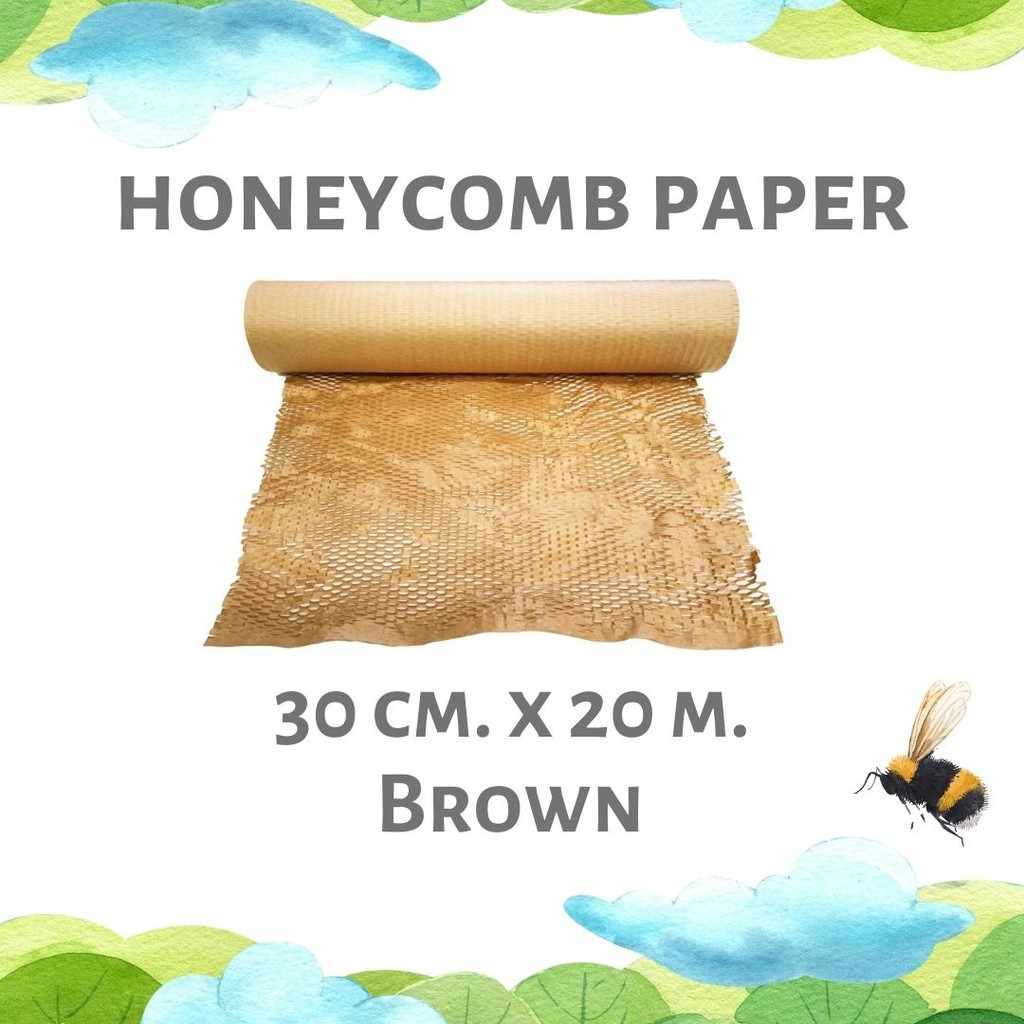 กระดาษรังผึ้งกันกระแทก Honeycomb Paper ห่อของ กันกระแทก สไตล์มินิมอล ขนาด 30cm. x 20m.