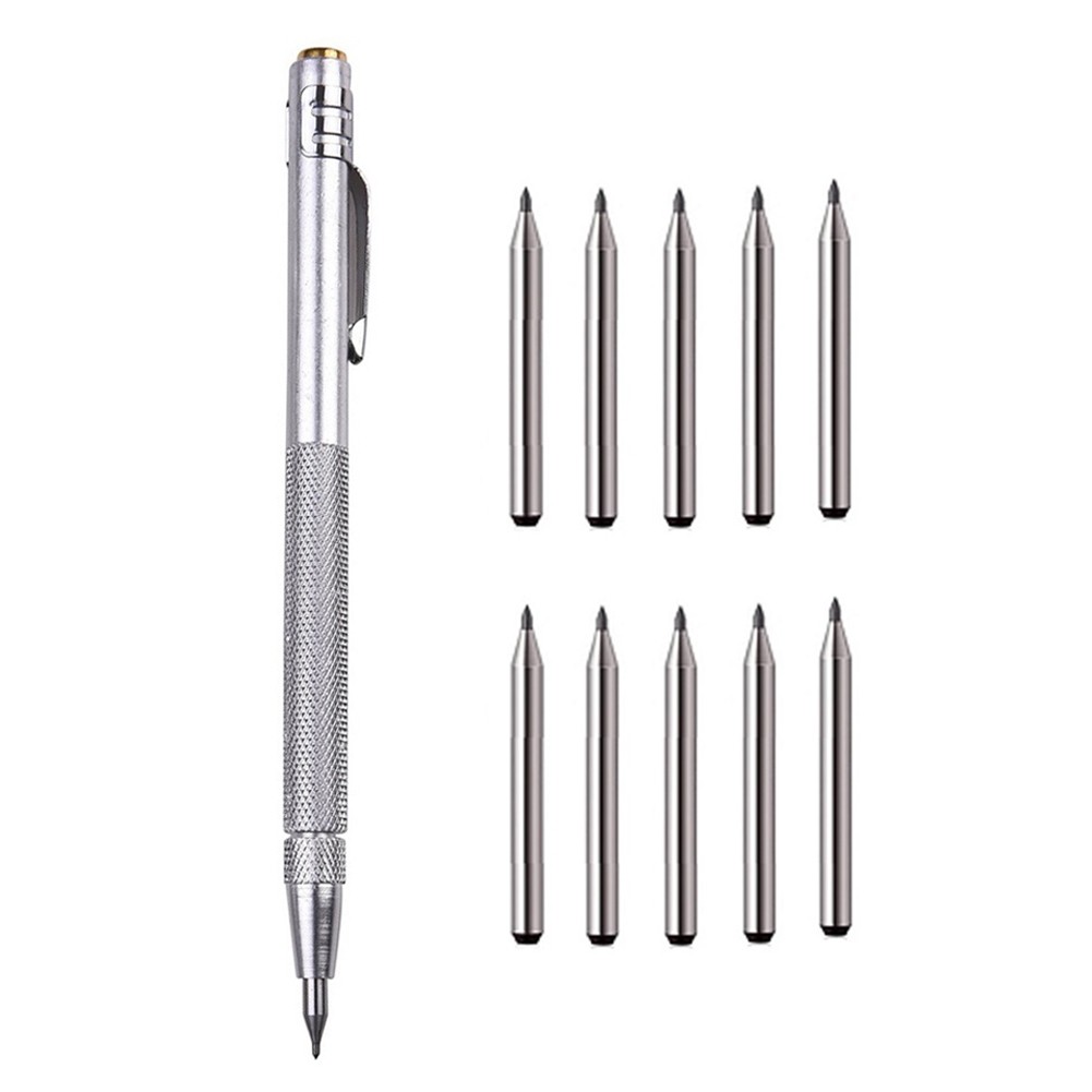 [LSAR] 11pcs เคล็ดลับทังสเตนคาร์ไบด์ Sciber แกะสลักปากกาเคล็ดลับเครื่องหมายสําหรับแก้วเซรามิค