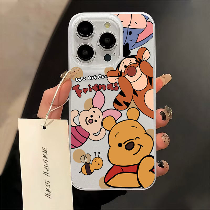 เคสโทรศัพท์มือถืออะคริลิคใส มิตรภาพสัตว์For iPhone 11 13 15 เคส ไอโฟน12 14 ProMax 7 8Plus X XR XSMaxกันกระแทก ส่งจากไทย