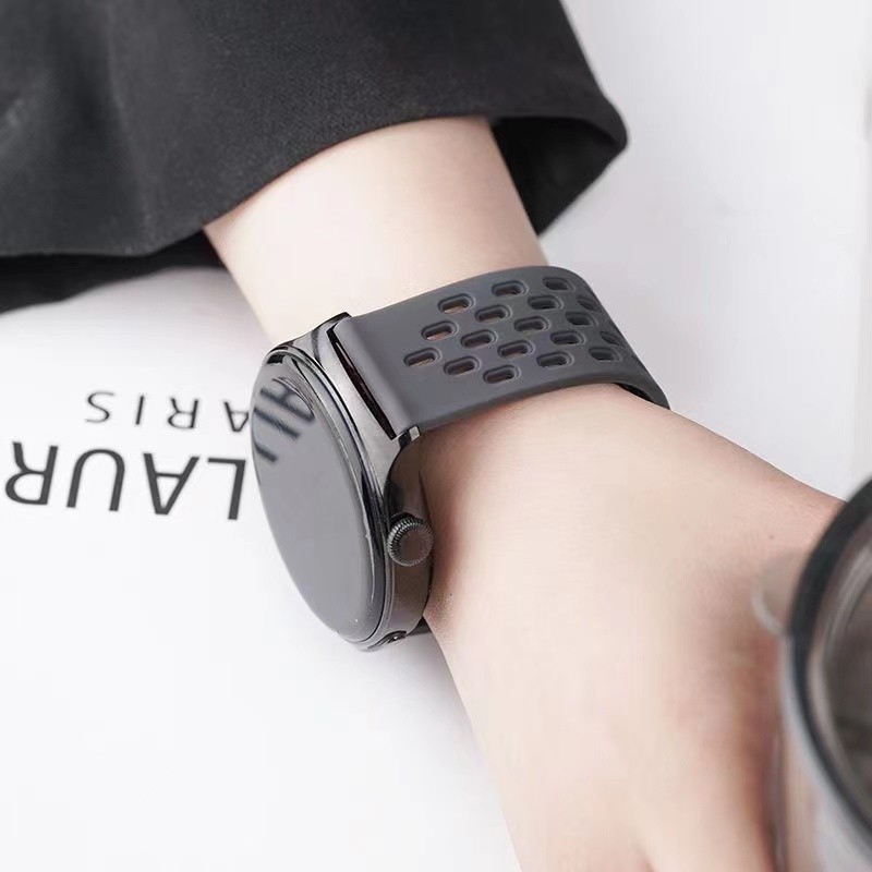 สายนาฬิกาAmazfit bip3/bip5/GTS2/2e/GTS2mini GTS3 GTS4mini GTR mini GTR2GTR3GTr4ลายรูรังผึ้งแม่เหล็ก