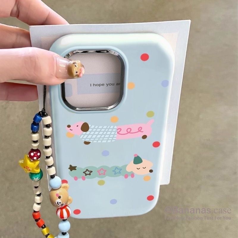 Iphone 15 14 13 12 11 Pro Max X Xr Xs Max 7 8 Plus SE2020 เคสโทรศัพท์การ์ตูนน่ารัก Cook Bear + Lanyard ปกอ่อน