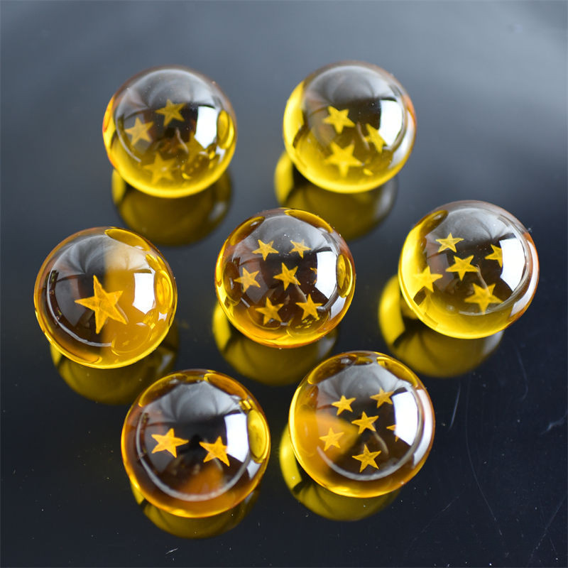 Dragon Ball Carving stars inside the crystal ball, Wukong four-star large amber model