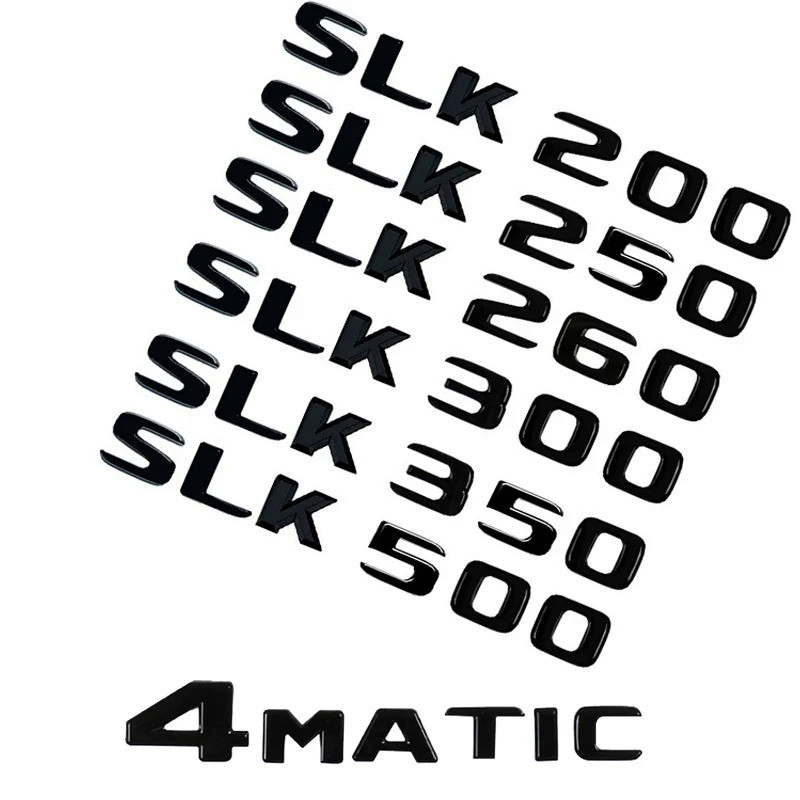 Car Tail Rear Trunk Badge Emblem Letter Stickers For Mercedes Benz SLK R170 R171 SLK55 SLK63 SLK200 