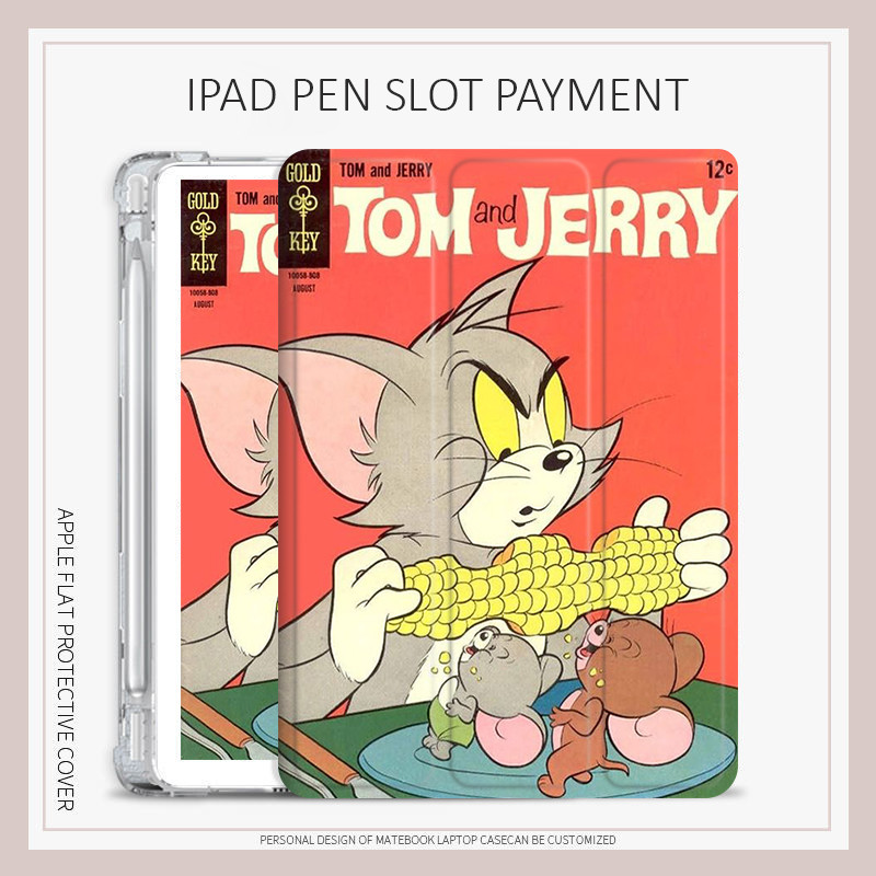 Tom Jerry case iPad 10.2 gen7/8/9 air4/5/6 mini4/5/6 mouse cat case iPad 10.9 gen10 2022 pro11 pro12