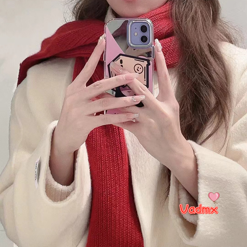 ตลกกล่องสาวเด็กปลอกอ่อนสําหรับoppo Reno 13F 13 Pro 12 11F 10 9 8 7 SE Pro Plus 8Z 7Z 8T 6Z 5Z 5F 5K 4F 5 4F 5 4 Liteกระจกเครื่องสําอางฝาครอบชุบกรอบเลนส์คู่ เคสโทรศัพท์ - รูปที่ 5