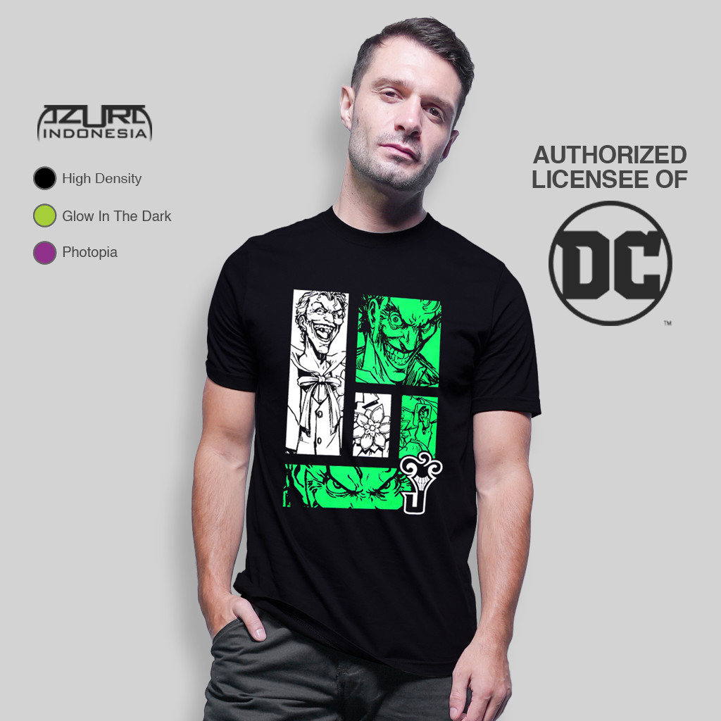 เสื้อยืด Azura DC Comics Joker Comic Vintage Character Photopia Glow