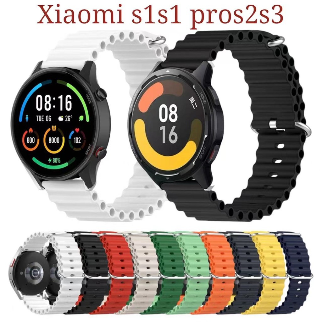 สายนาฬิกาXiaomi watch S1/ S1Pro/ S1Active/ S2/ 2Pro/S3/S4 color2/ redmi watch5 ชิลิโคนสาย20mm22mm
