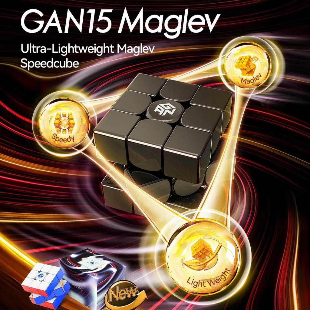 Gan 15 Maglev UV 3x3 Magnetic Cube Professional GAN15 Maglev 3x3x3 ความเร็ว Cube ปริศนาของเล่น