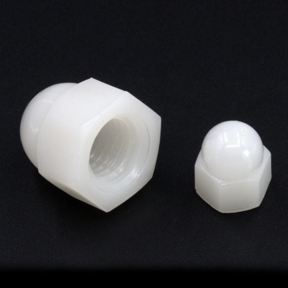 [BY-TH-W] M3M4M5M6M8M10M12 Hexagon Domed Cap Nut Nylon Plastic /หัวน็อต หมวก ไนลอน พลาสติก ตัวเมีย เกลียวมิล