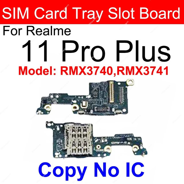 ซิมการ์ดถาดสล็อตสําหรับRealme 10 Pro Plus 11 Pro Plusซิมการ์ดผู้ถือสล็อตบอร์ดFlex Cable Connectorชิ้นส่วน