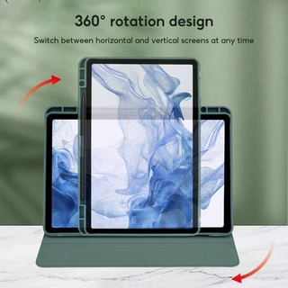 เคสแท็บเล็ต 360°หมุนตั้ง/นอนได้ For Samsung Galaxy Tab S6 lite Tab A7 lite S10 S7 S8 S9 FE S9FE A11 A9 Plus มีช่องปากกา