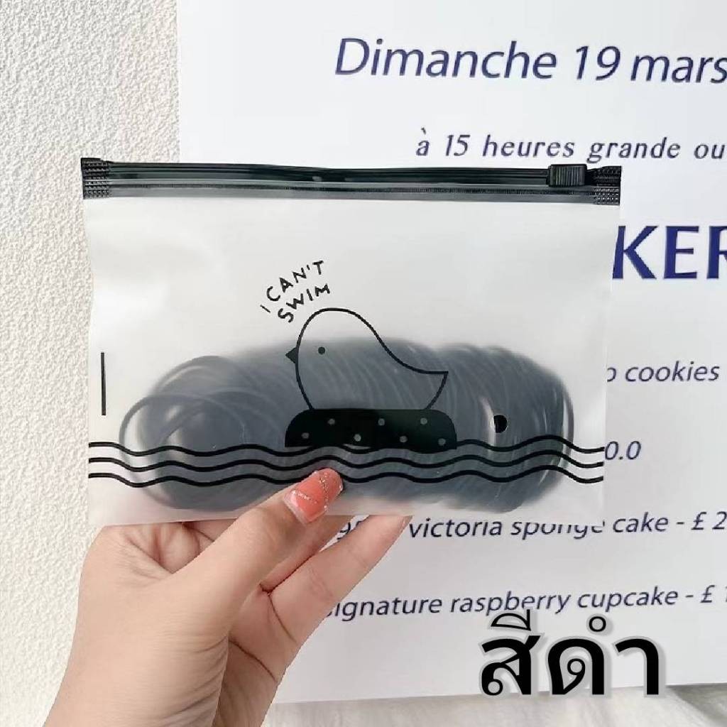 [จัดส่งจากประเทศไทยยางรัดผมสไตล์เกาหลีสำหรับผู้หญิง เชือกมัดผมเส้นเล็ก ยางรัดผม hair🍉 - รูปที่ 2