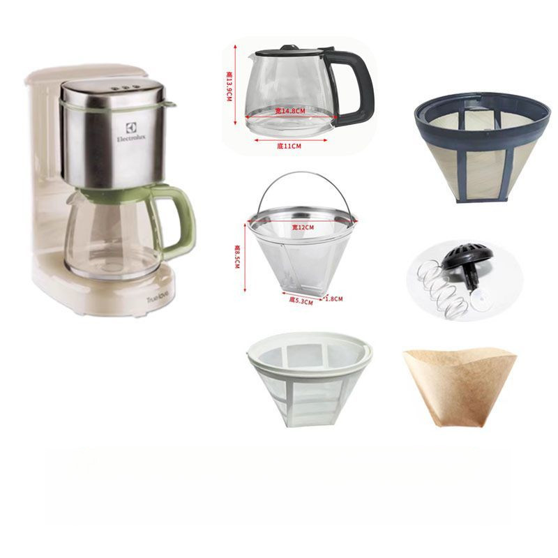 Electrolux (electrotrolux) เครื่องชงกาแฟ egcm330เดิมอุปกรณ์เสริมหม้อแก้วกรองตาข่ายกรอง