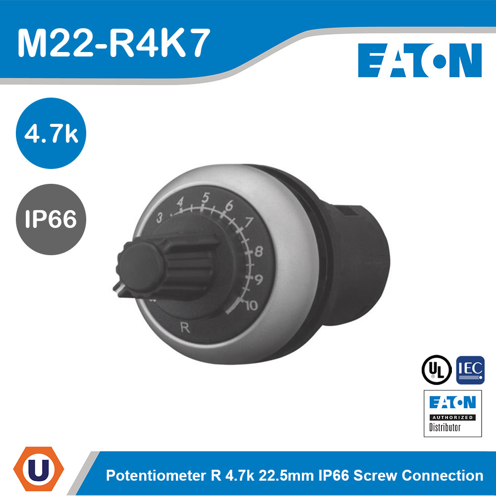Eaton Potentiometer ค่าความต้านทาน 4.7k 22.5mm IP66 | M22-R4K7 | Ucanbuys