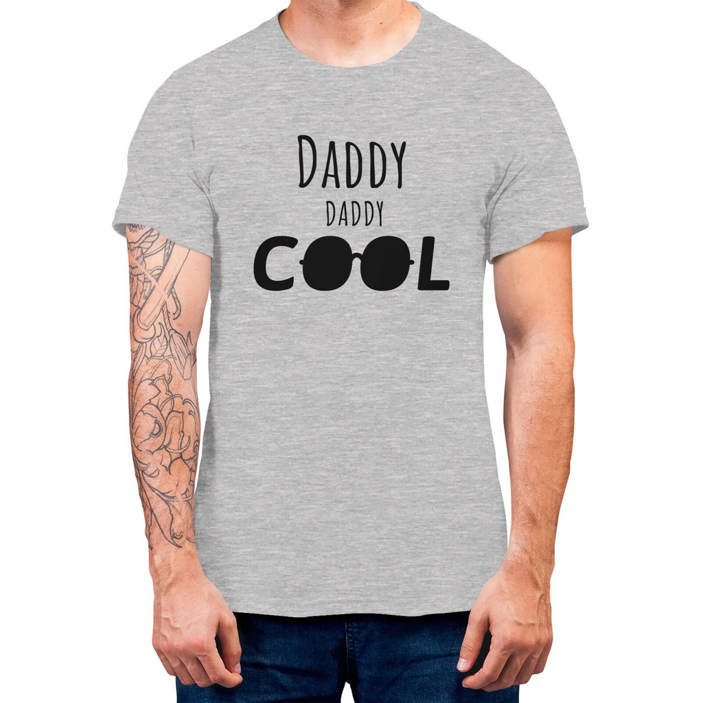 Daddy Daddy Cool เสื้อยืดวันพ่อของขวัญเย็นตลกสําหรับพ่อผ้าฝ้าย 100%