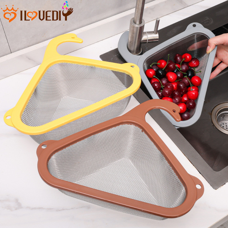 [ ที่โดดเด่น ] ตะกร้าระบายน้ําอ่างล้างจานรูปหงส์-กล่องตาข่ายกรองเศษอาหาร-ภาชนะทําความสะอาดผลไม้-กรณีการจัดเก็บห้องครัว-แขวนได้,หลุมหนาแน่นความจุขนาดใ