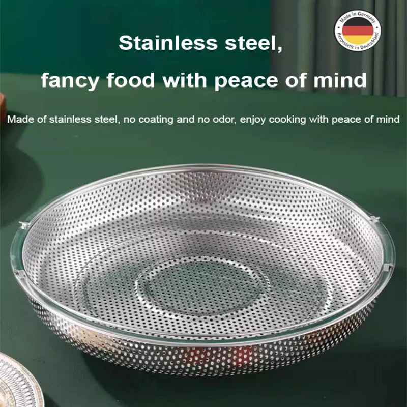 ห้องครัวผักผลไม้ทําความสะอาดdrainer-สแตนเลสsteamer Rack-หม้อความดันSteamerตะกร้า-บ้านอาหารนึ่งตารางถาดเก็บ ราคา ถูกที่สุด ดีลบีเคเค แกลเลอรีภาพที่ 4