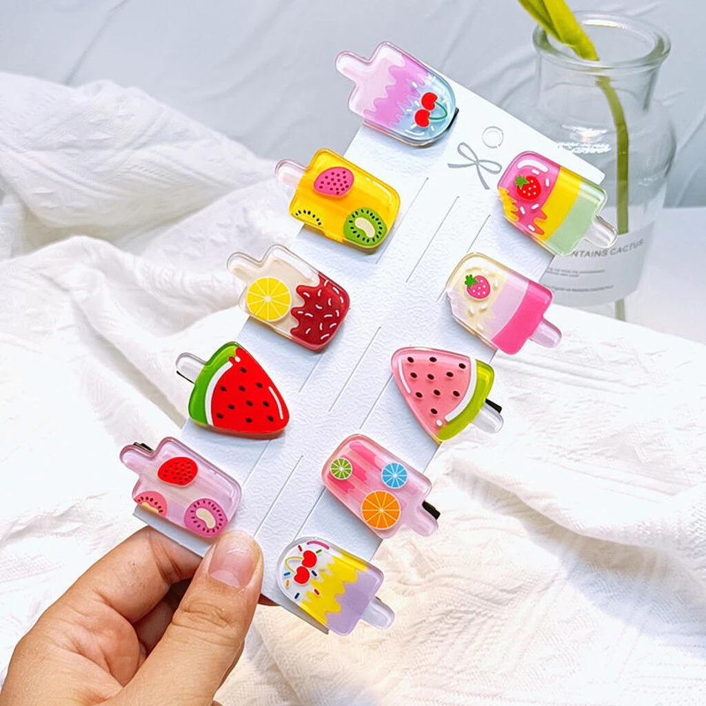 บ้านพลู🏠 กิ๊บติดผม 10 ชิ้น กิ๊บเด็ก น่ารัก กิ๊บ สีสดใส